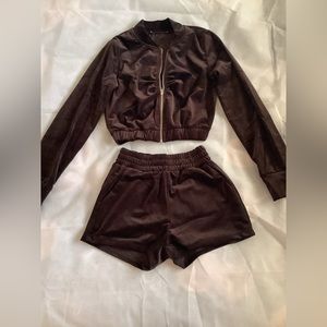 2 piece dark brown set